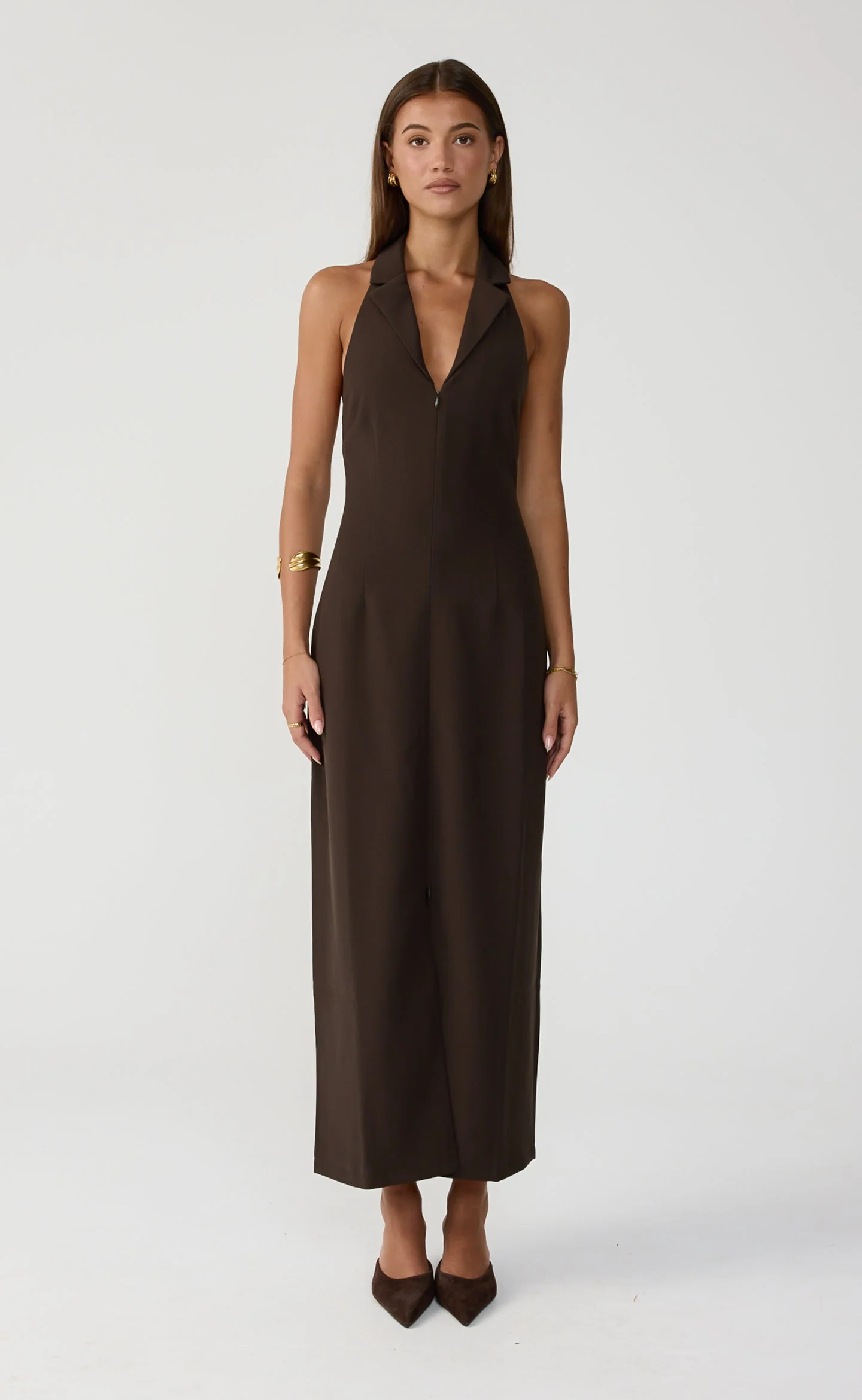 Abbott Maxi Dress (Chocolate) - Image 4