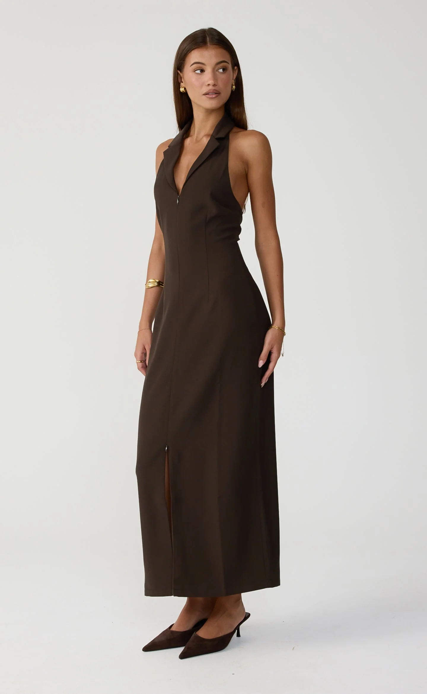 Abbott Maxi Dress (Chocolate) - Image 9