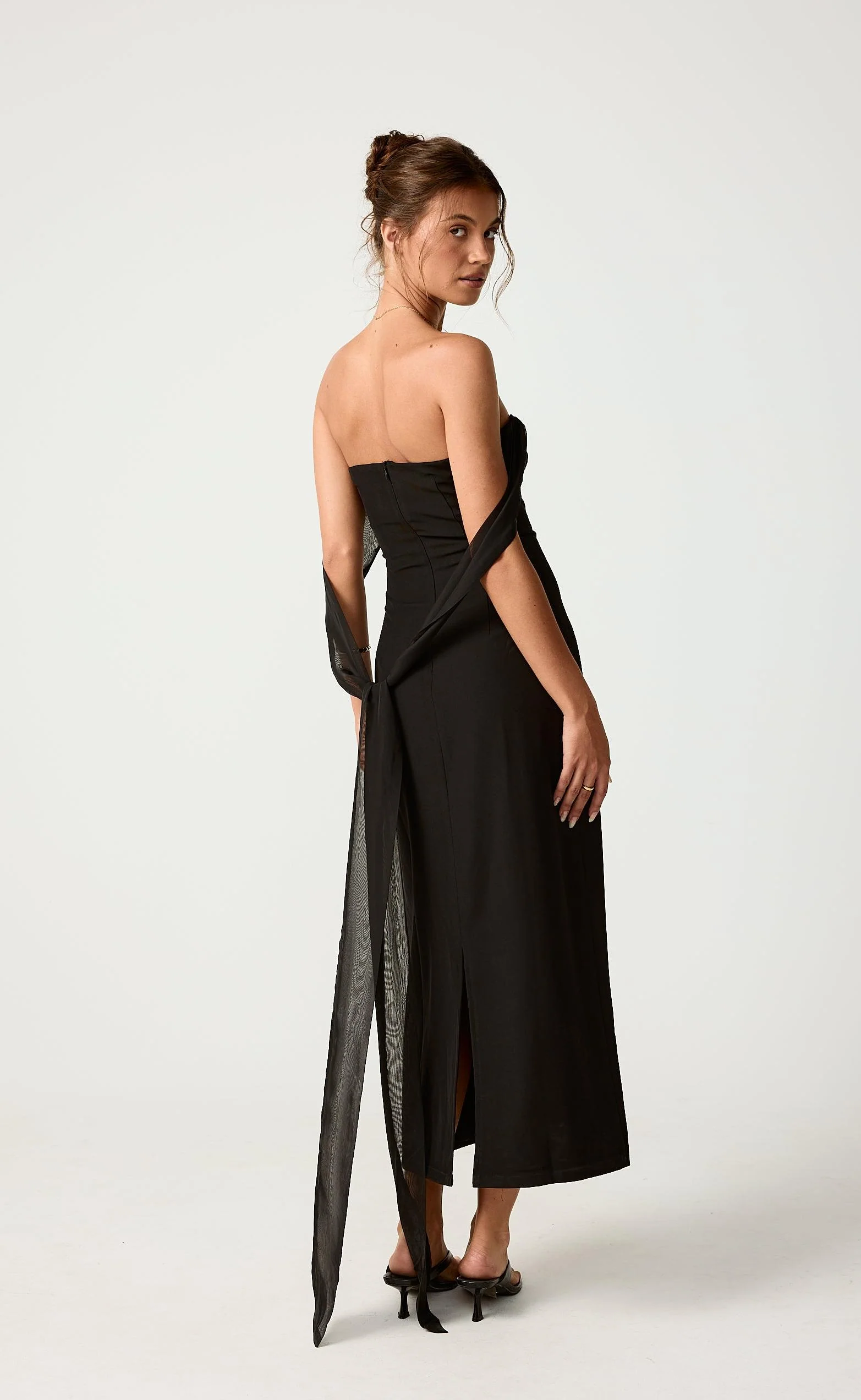 Audrey Maxi Dress (Black) - Image 3