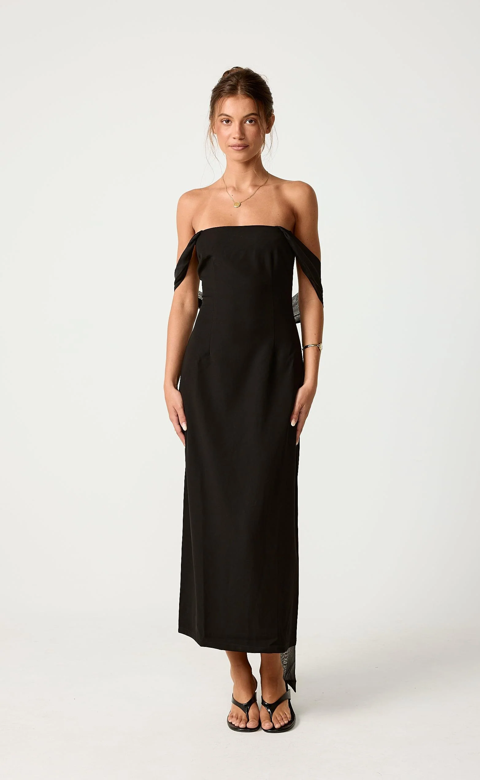 Audrey Maxi Dress (Black) - Image 6