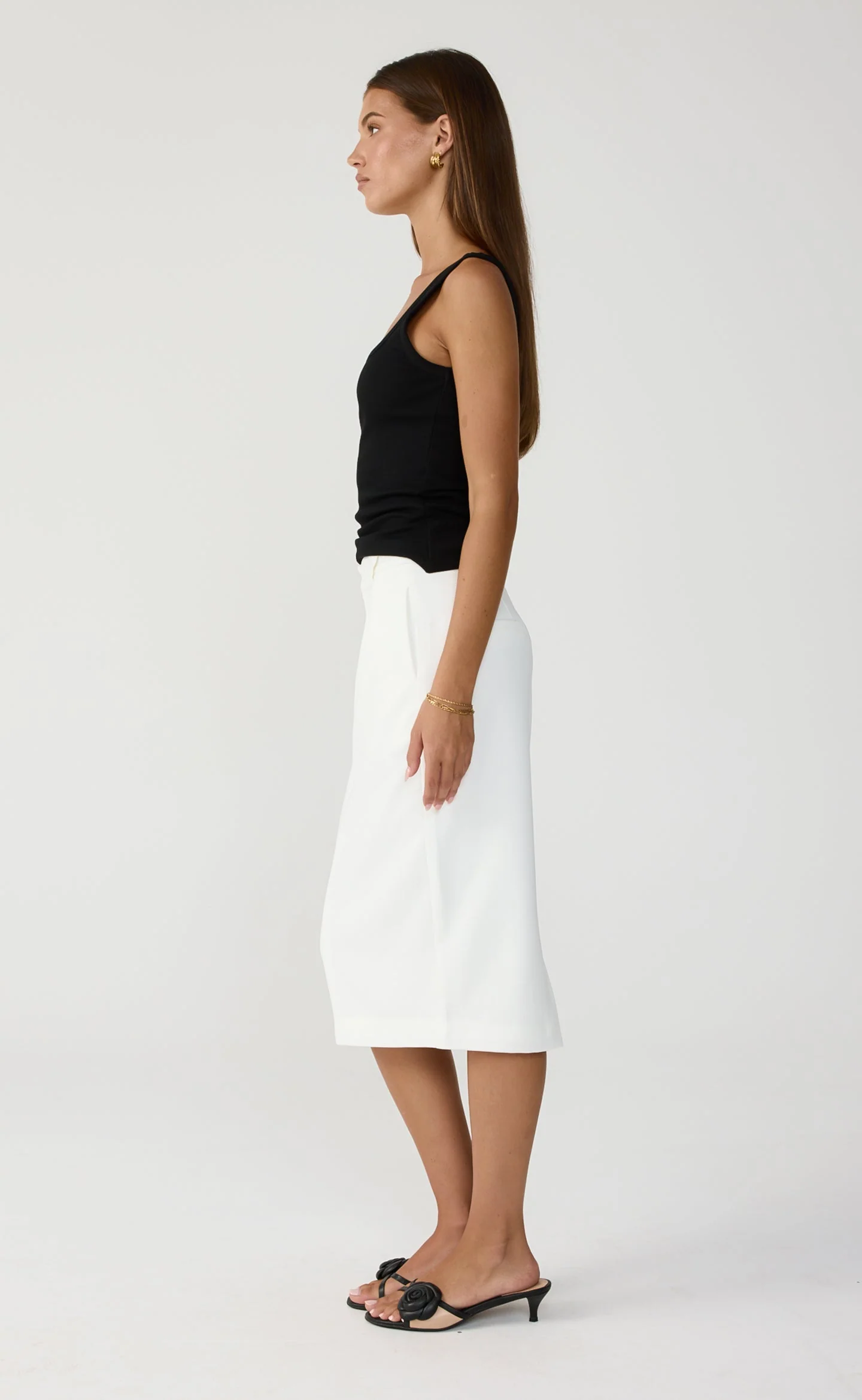 Bryson Midi Skirt (White) - Image 4
