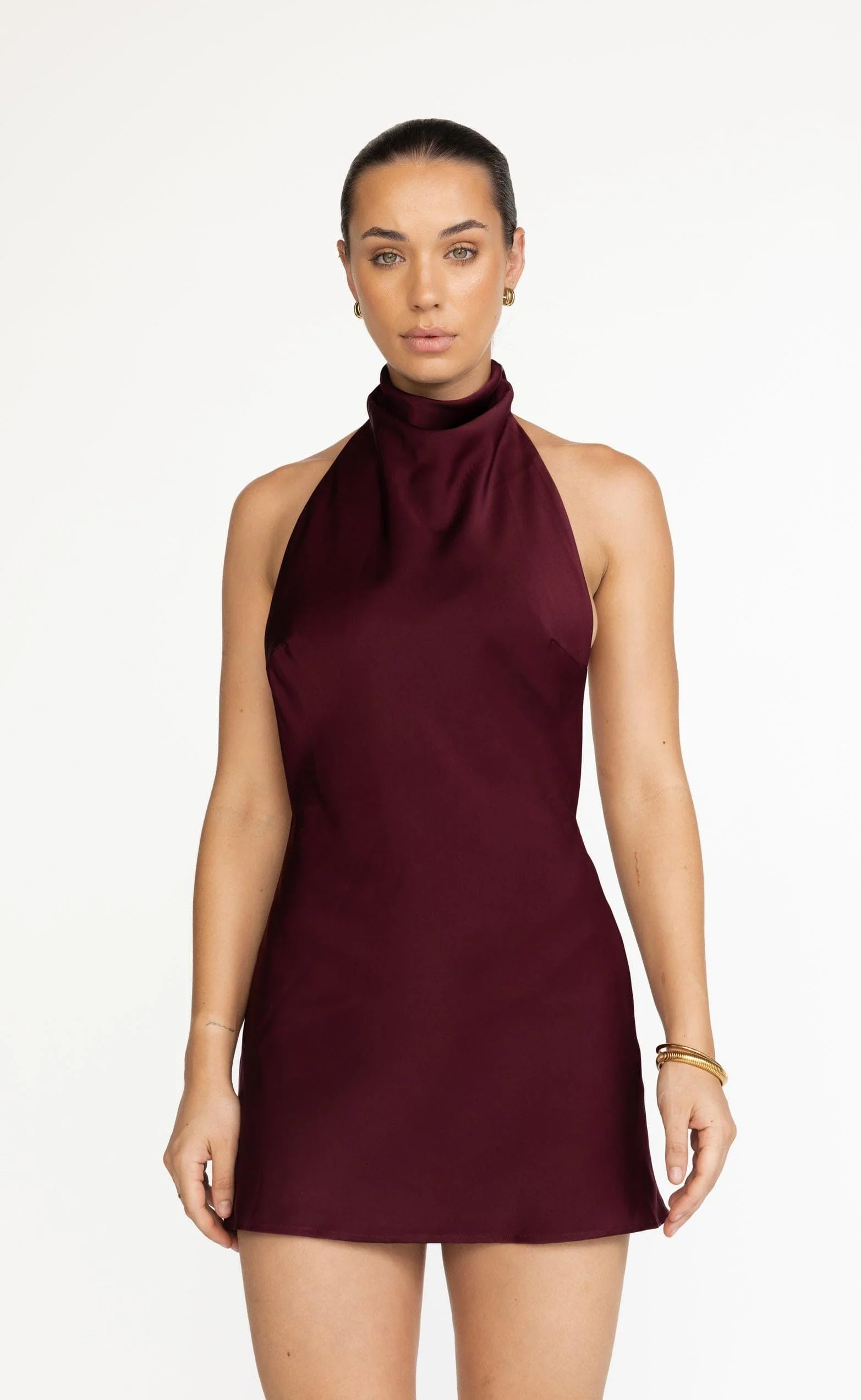 Clara Mini Dress (Plum) - Image 3
