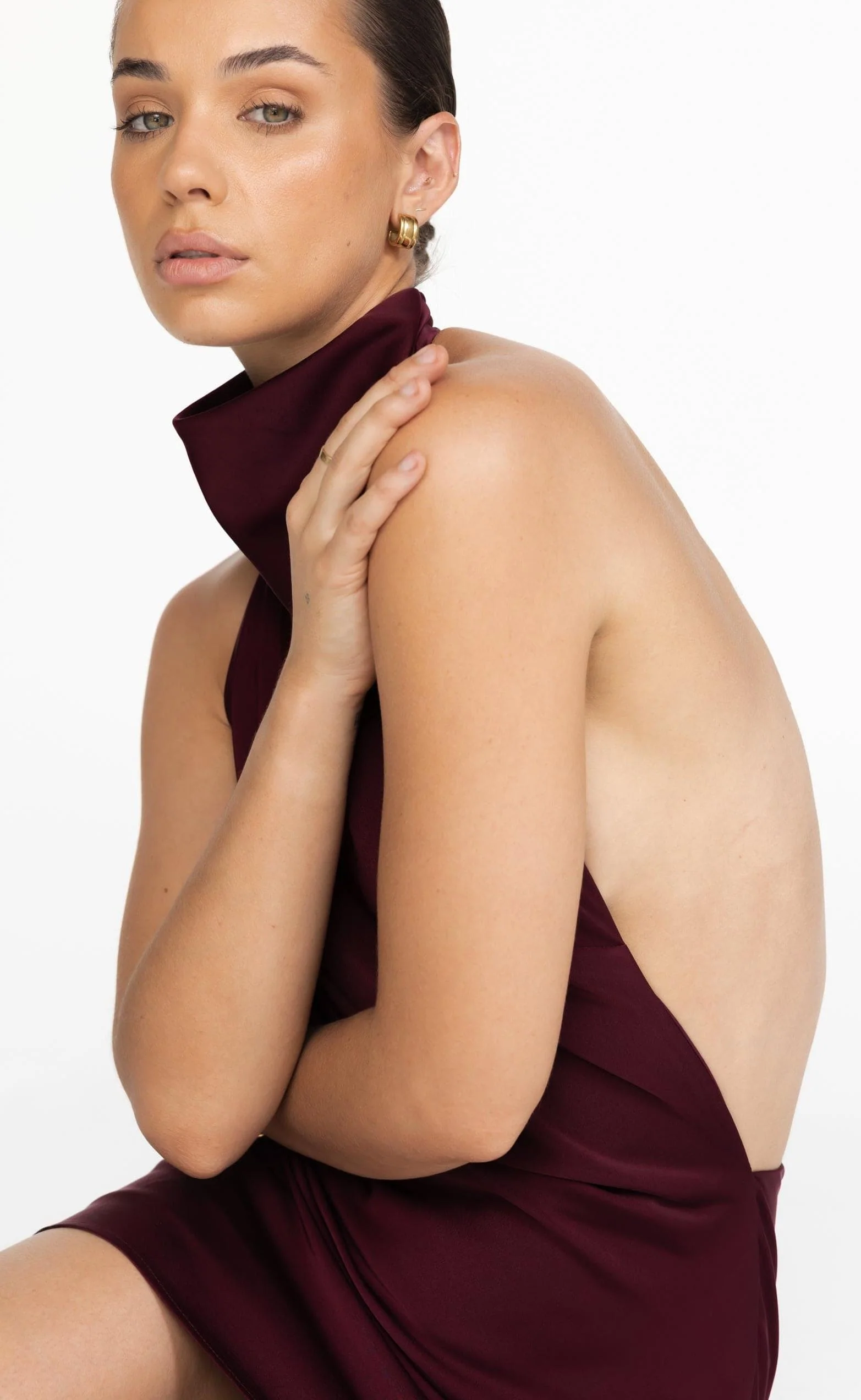 Clara Mini Dress (Plum) - Image 5