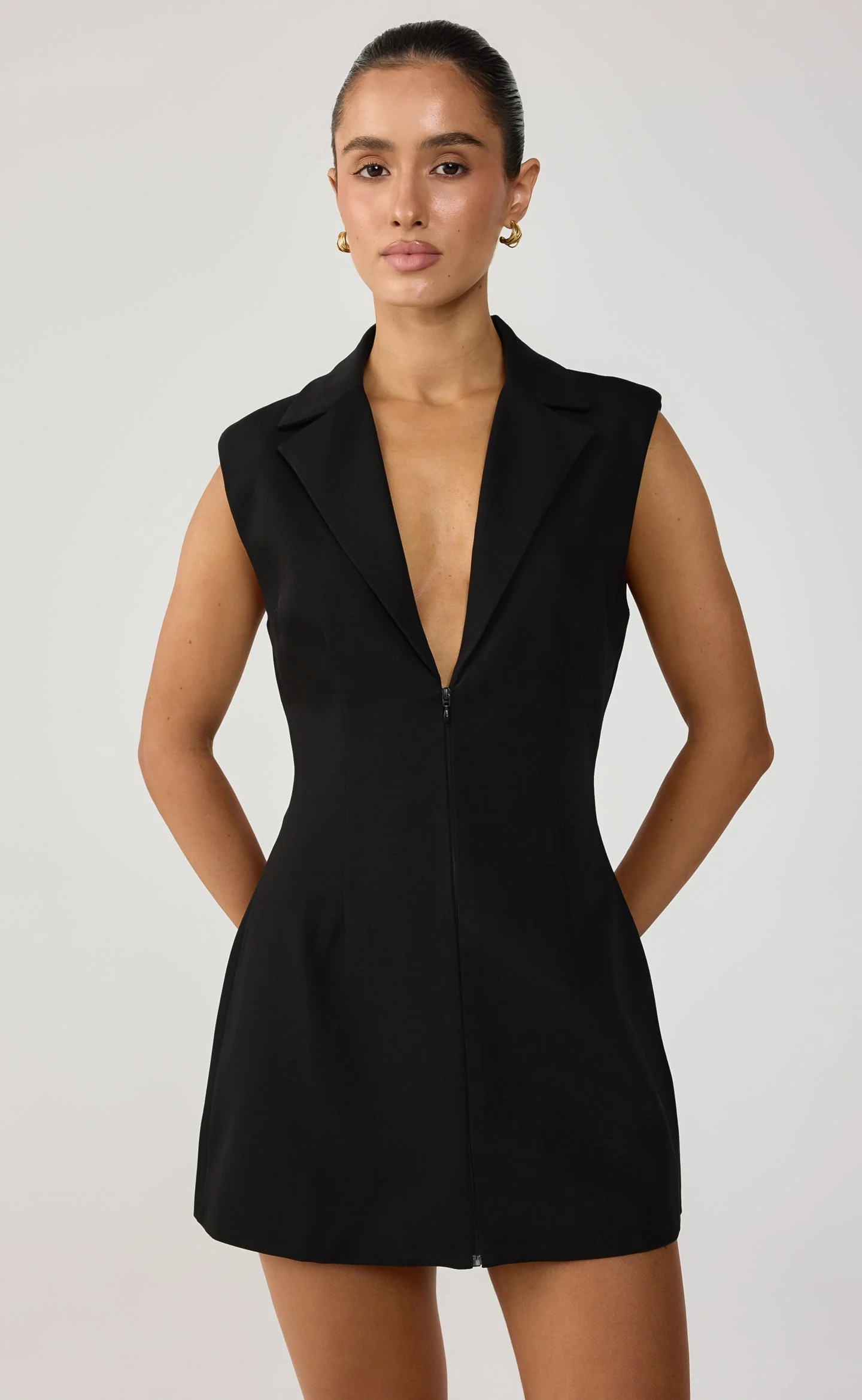 Cortez Mini Dress (Black) - Image 7