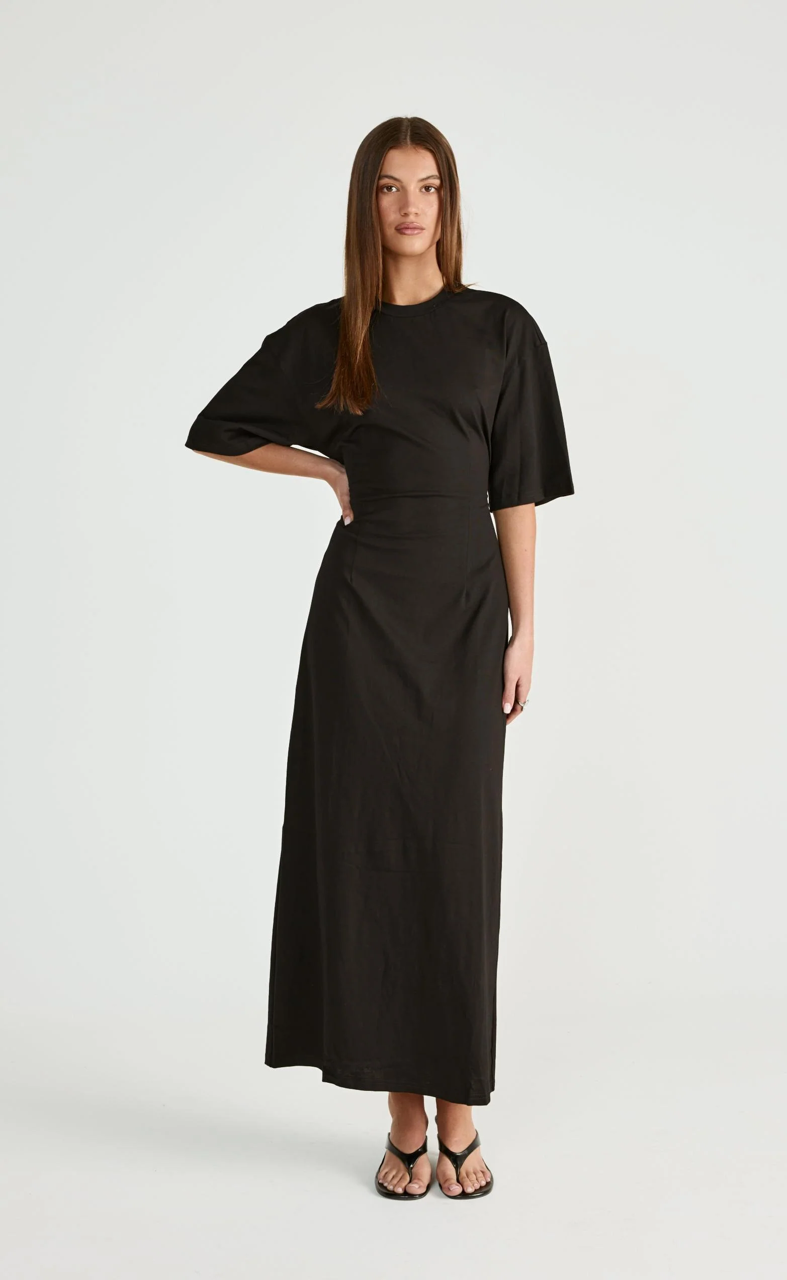 Echoes Maxi Dress (Black) - Image 5