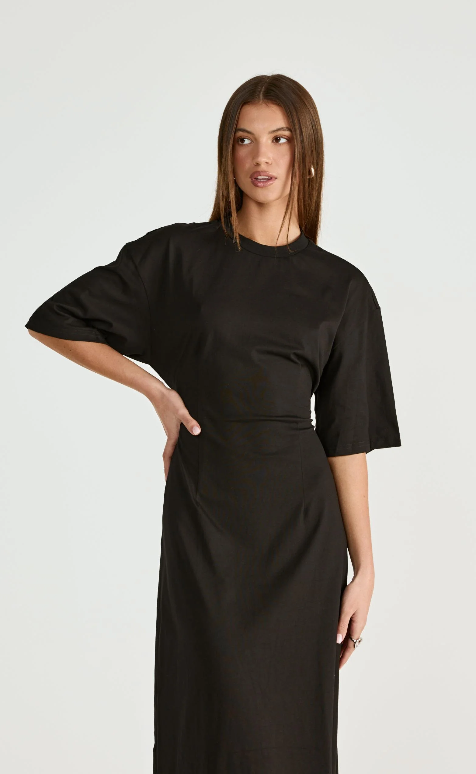 Echoes Maxi Dress (Black) - Image 7