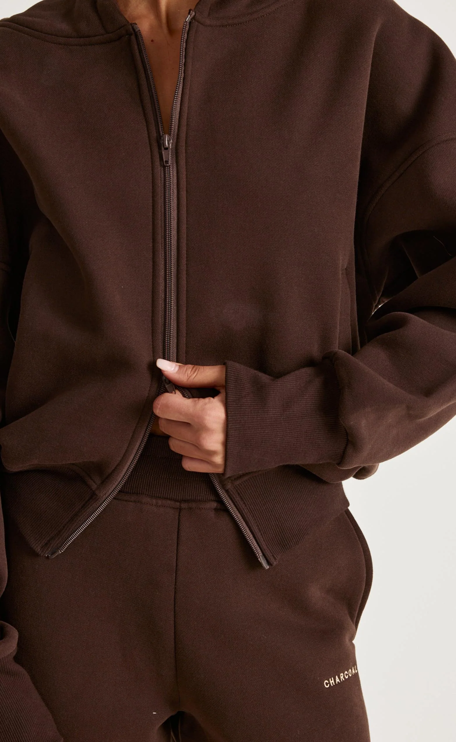 Elija Zip Hoodie (Chocolate) - Image 2