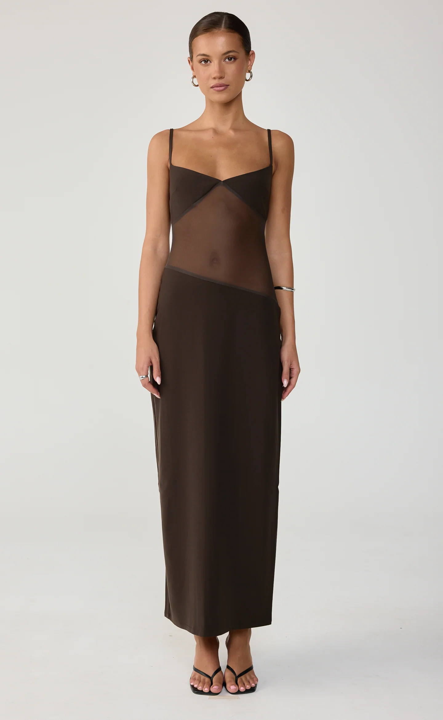 Eyes On Me Maxi Dress (Chocolate) - Image 8