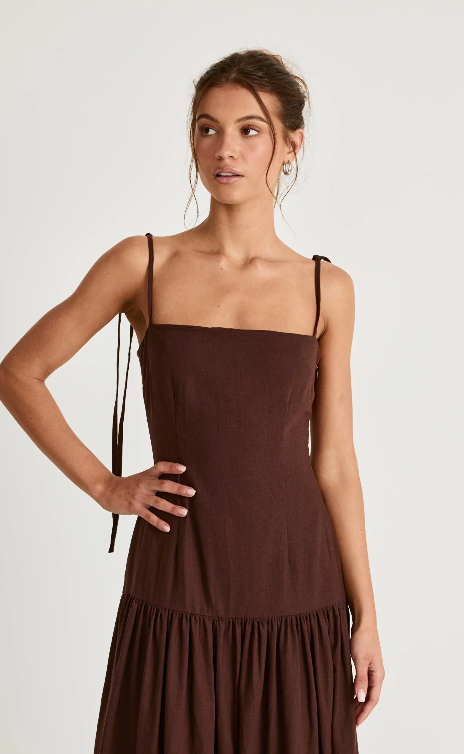 Hazel Maxi Dress (Chocolate) - Image 3