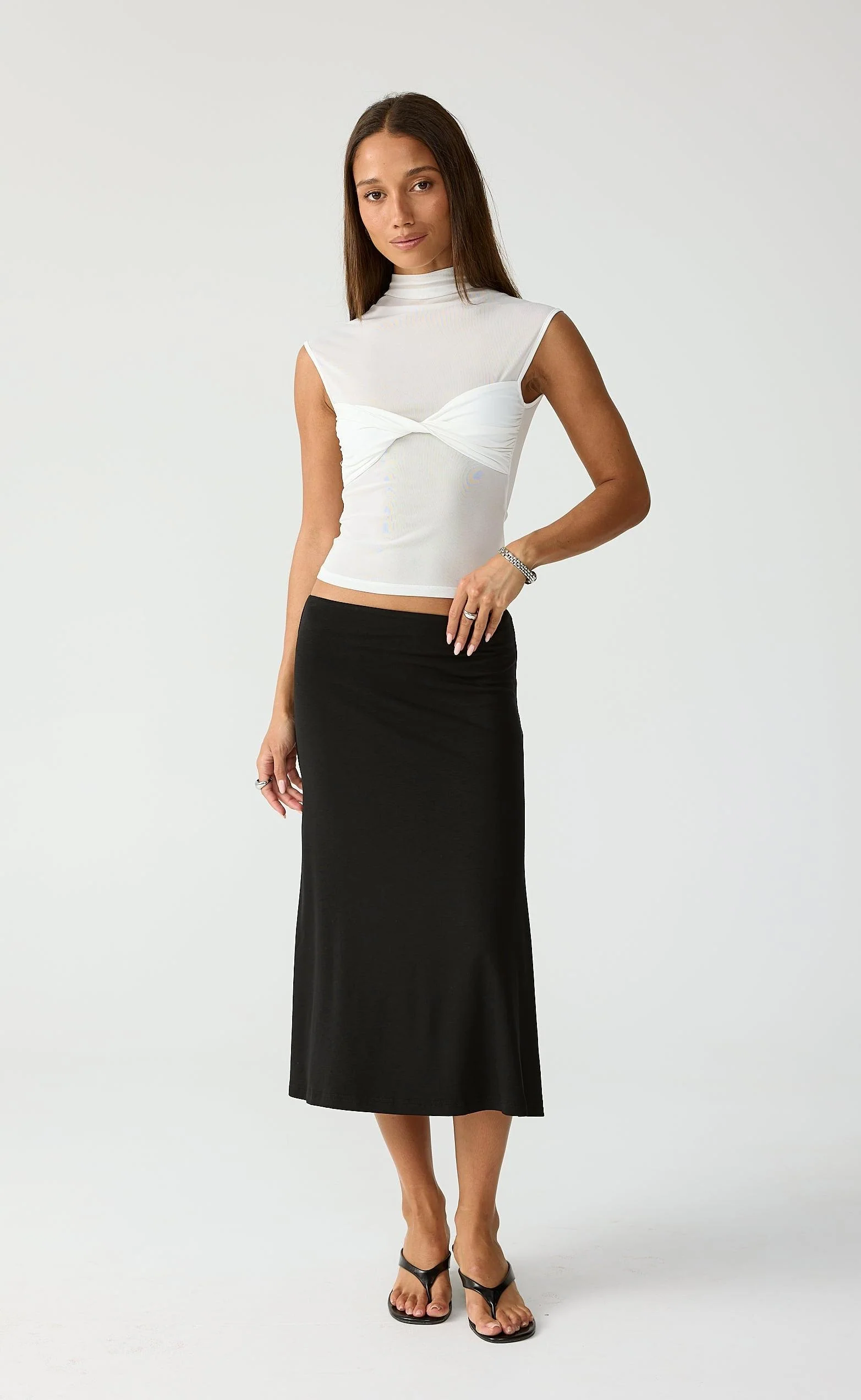Hideaway Midi Skirt (Black) - Image 9