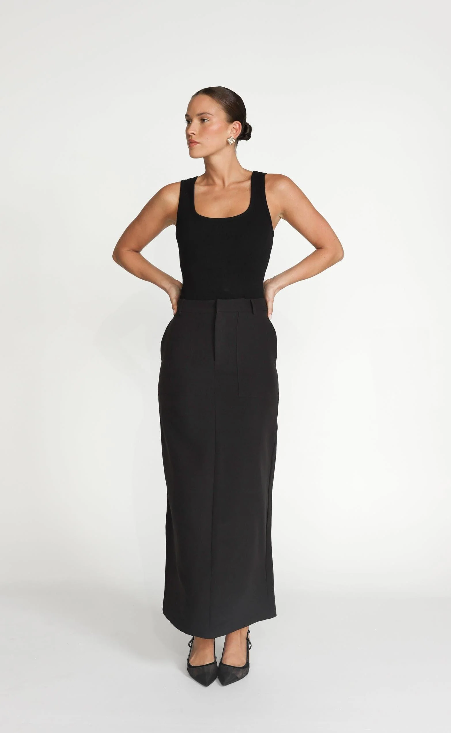 Micaela Maxi Skirt (Black) - Image 5