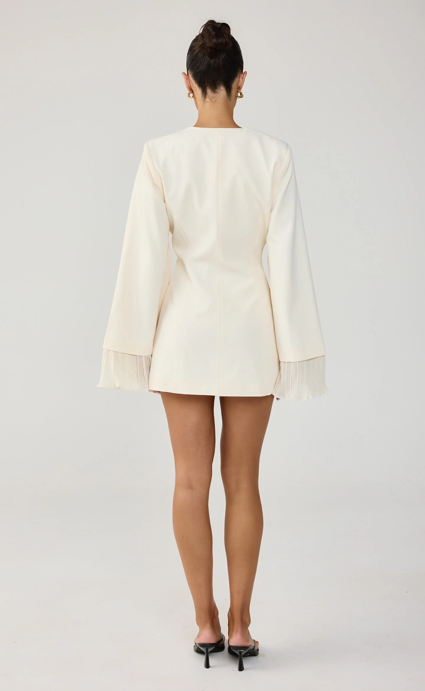 Rae Mini Dress (Cream) - Image 3
