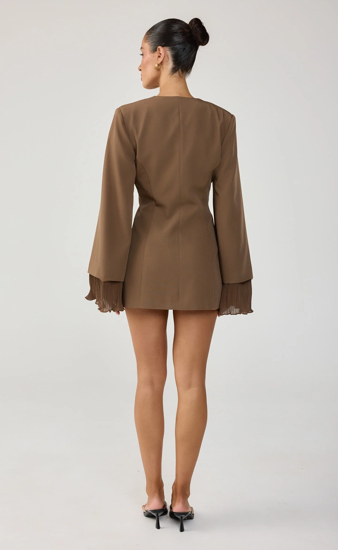 Rae Mini Dress (Mocha) - Image 3