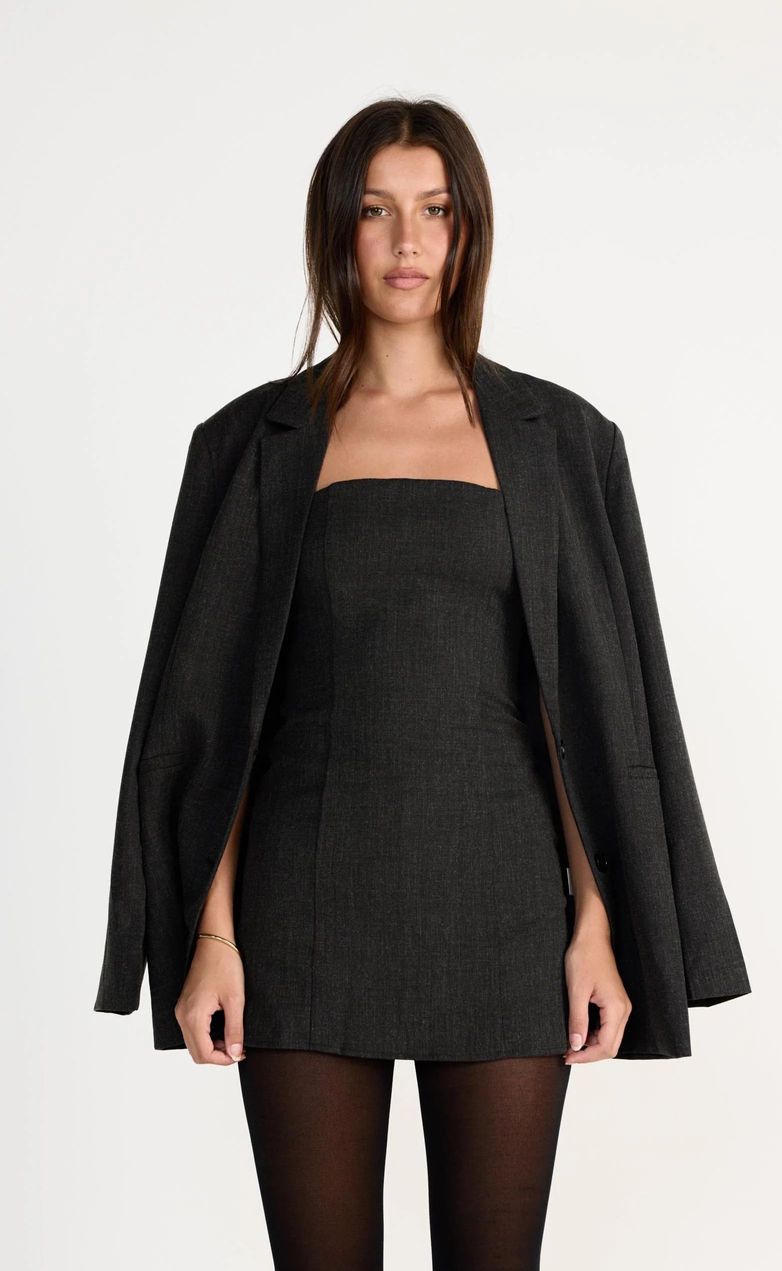 Reagan Mini Dress (Black Marle) - Image 2