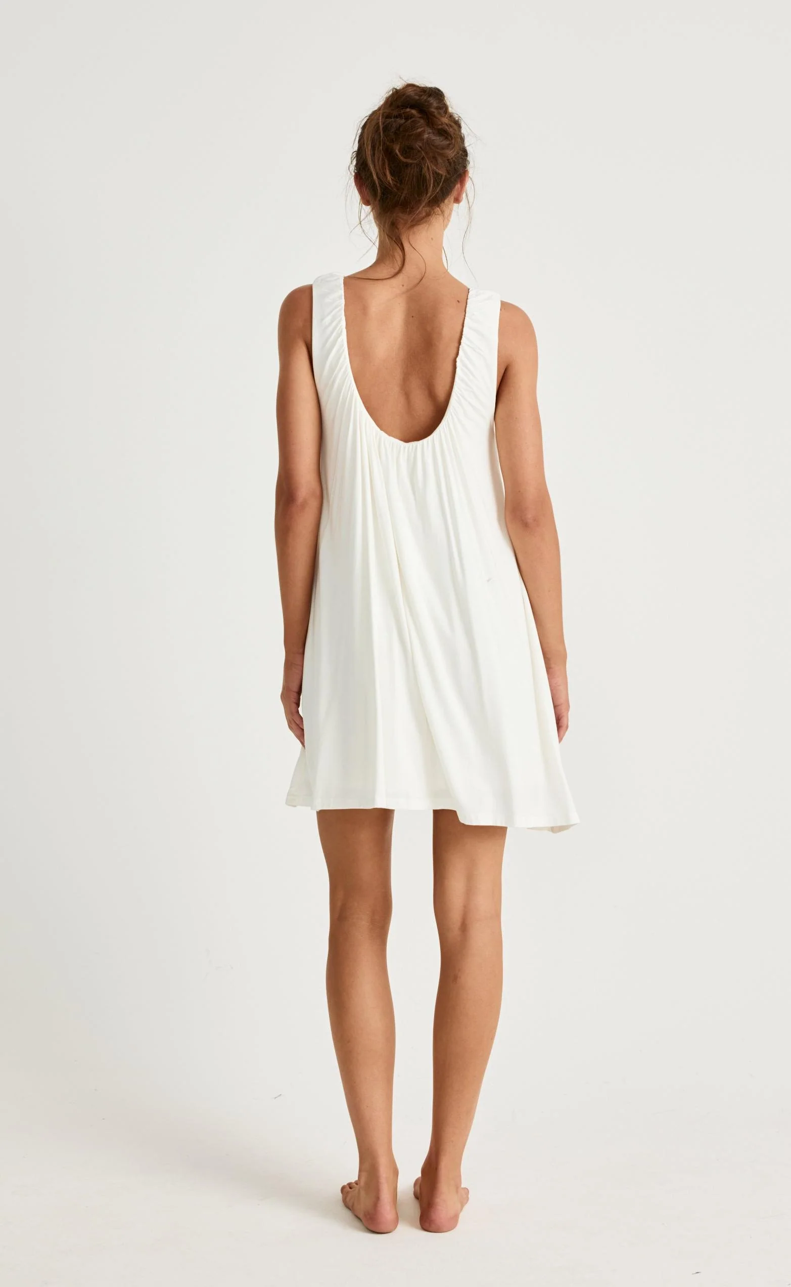 Selena Mini Dress (Off White) - Image 4