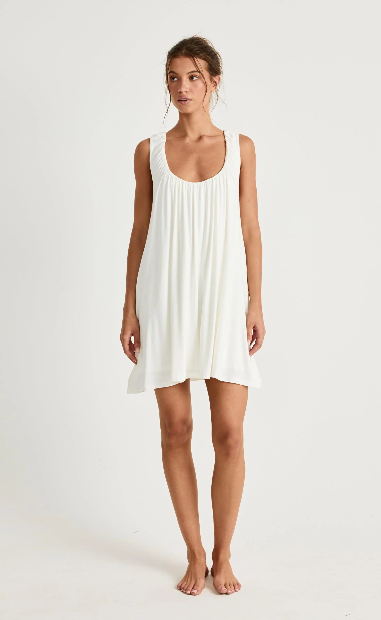 Selena Mini Dress (Off White) - Image 5