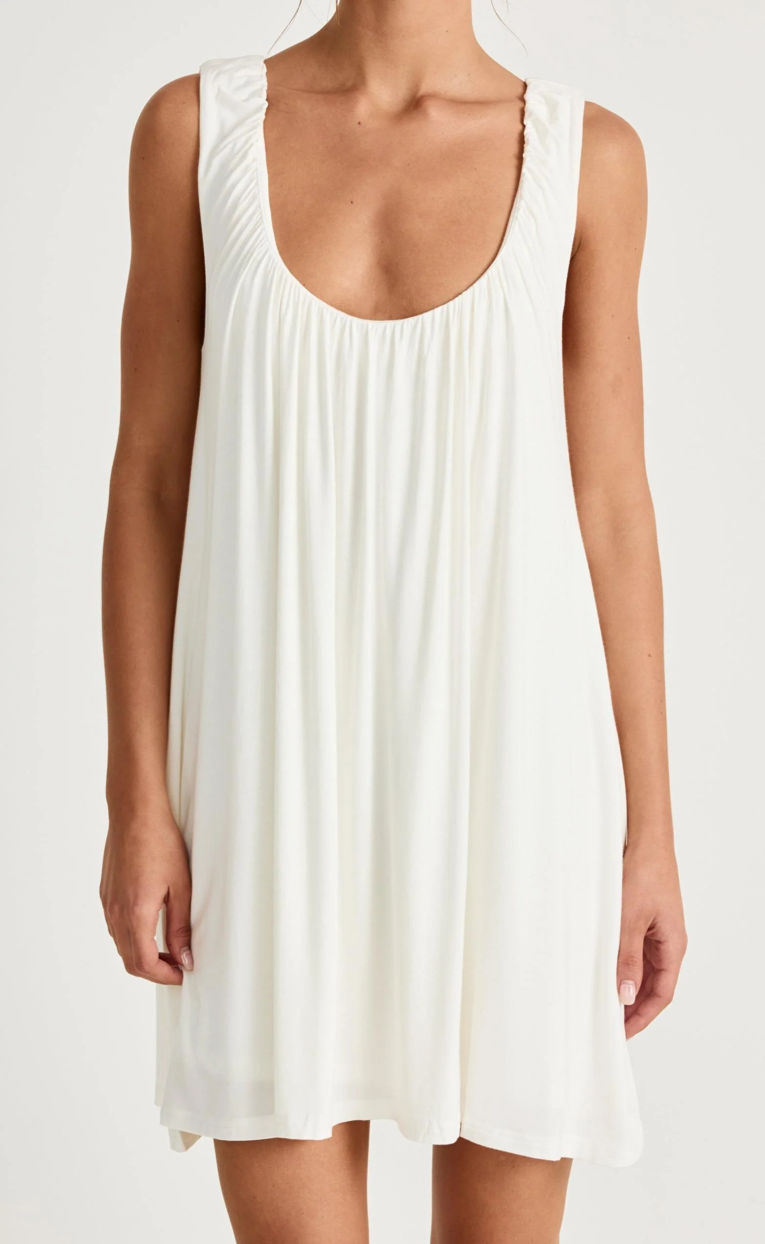 Selena Mini Dress (Off White) - Image 6