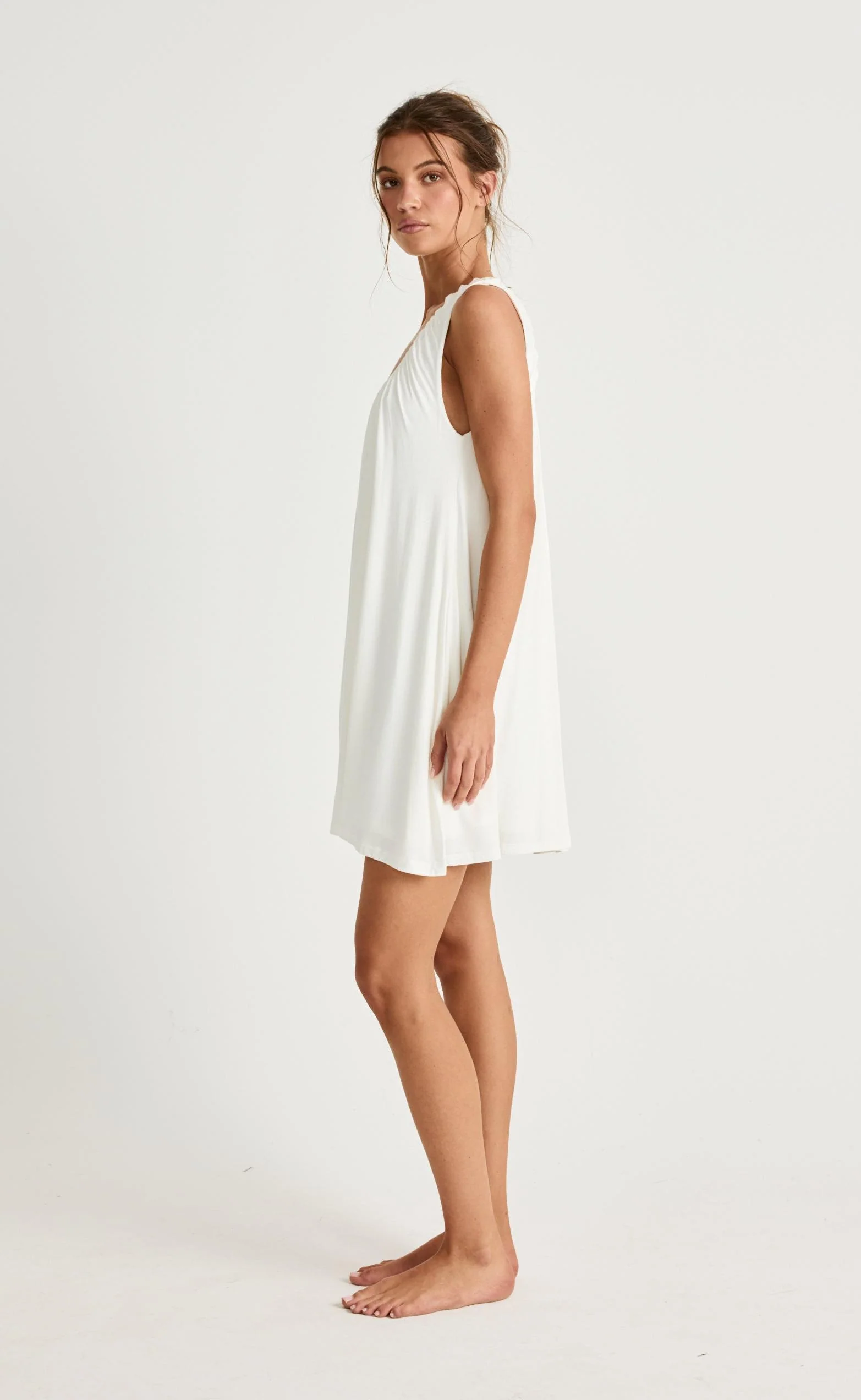 Selena Mini Dress (Off White) - Image 8