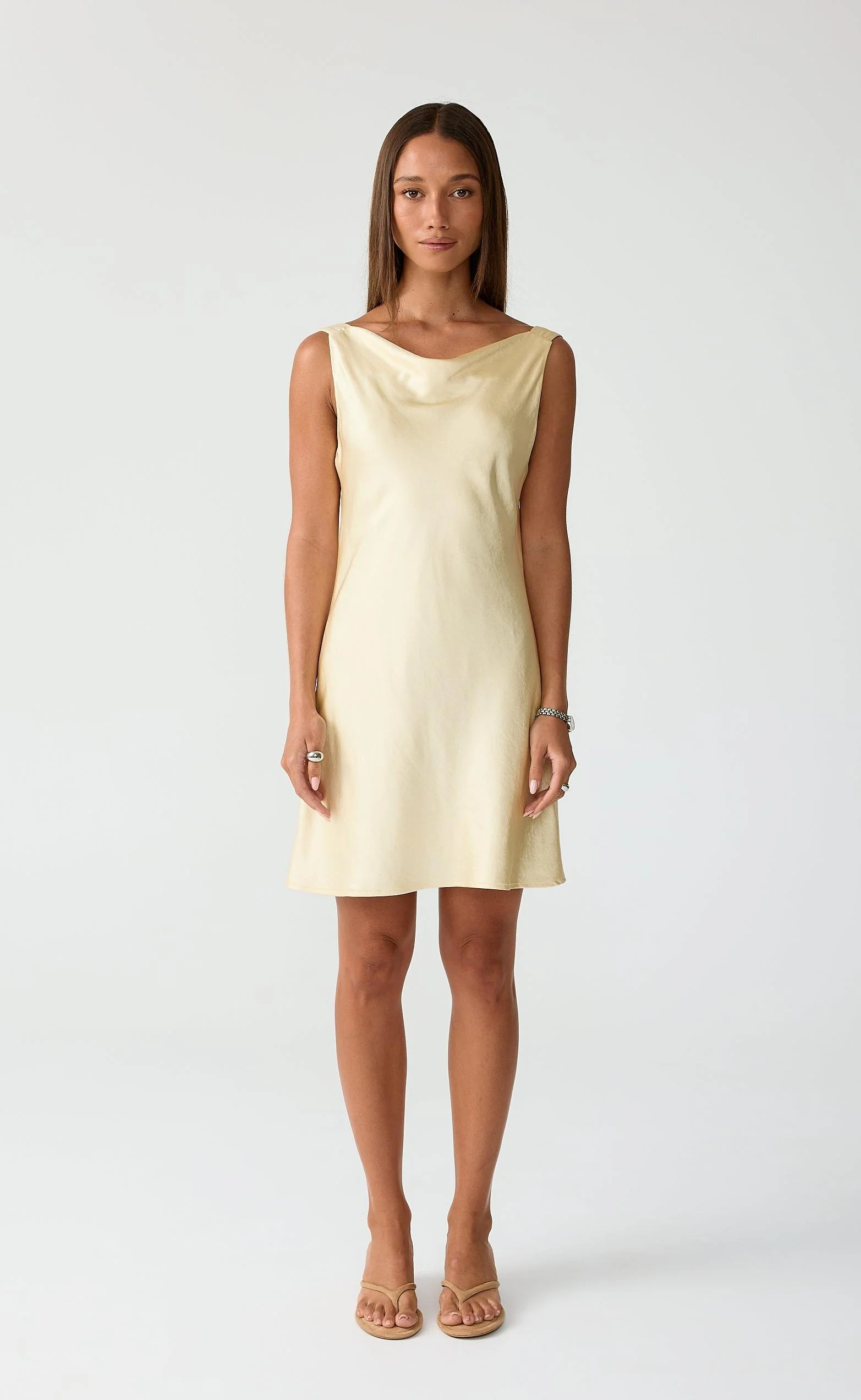 Springtime Mini Dress (Lemon)